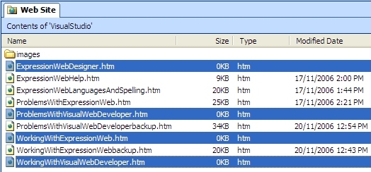 EW files displaying zero filesize