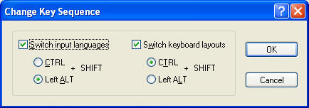Windows Keyboard Language Advanced Key Sequence Change dialog